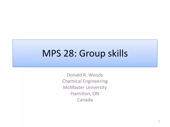 mps 28 group skills