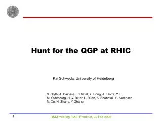 Hunt for the QGP at RHIC