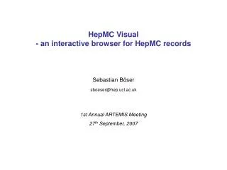 HepMC Visual - an interactive browser for HepMC records