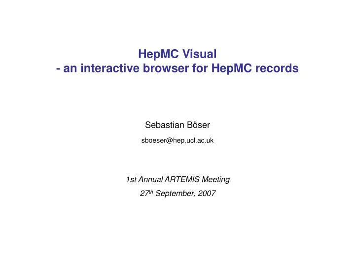 hepmc visual an interactive browser for hepmc records