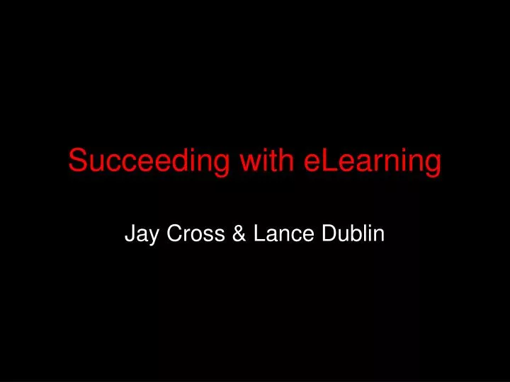 succeeding with elearning