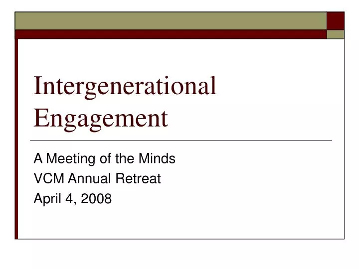 intergenerational engagement