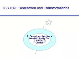 IGS ITRF Realization and Transformations