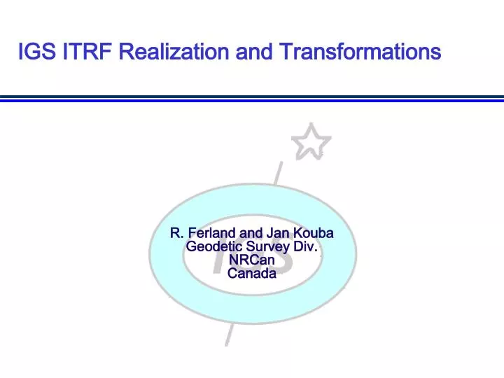igs itrf realization and transformations