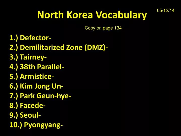 north korea vocabulary