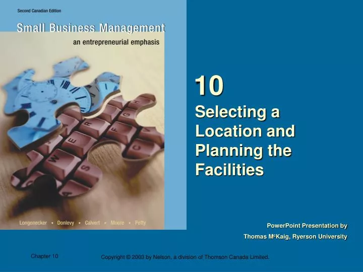 selecting a location and planning the facilities