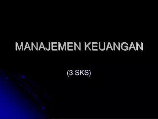 manajemen keuangan