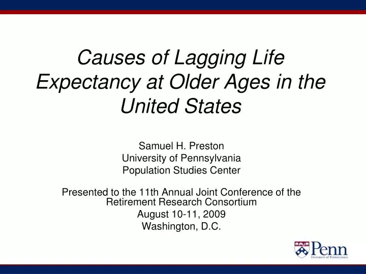 causes of lagging life expectancy at older ages in the united states