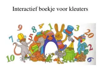 interactief boekje voor kleuters