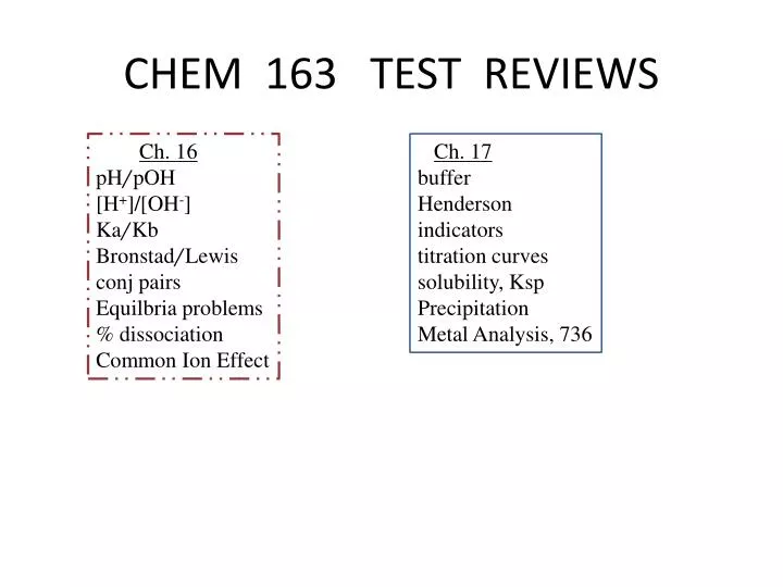 chem 163 test reviews