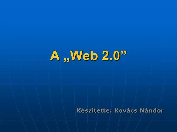 a web 2 0