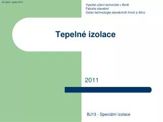 tepeln izolace