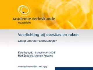 voorlichting bij obesitas en roken