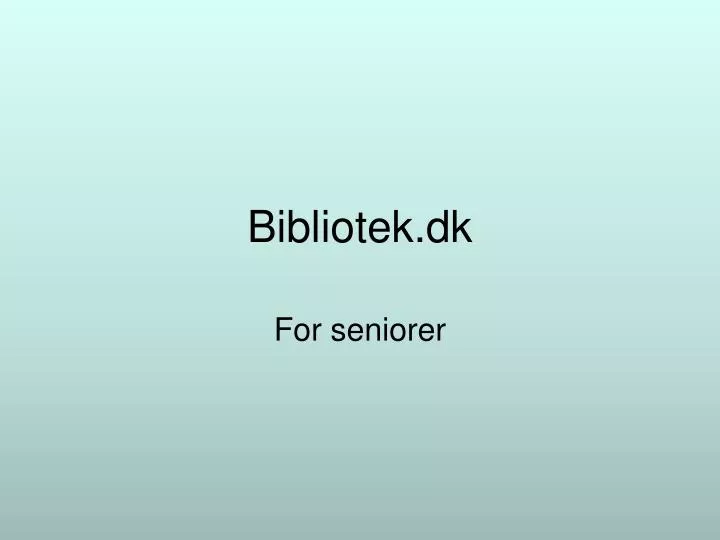bibliotek dk