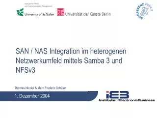 san nas integration im heterogenen netzwerkumfeld mittels samba 3 und nfsv3