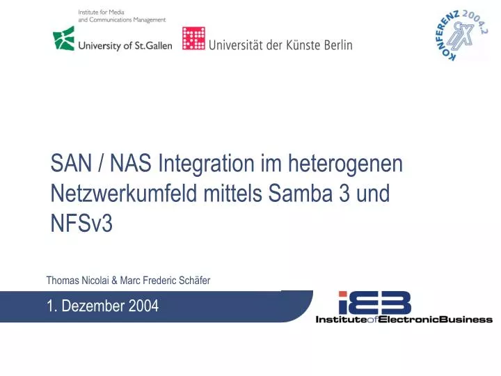 san nas integration im heterogenen netzwerkumfeld mittels samba 3 und nfsv3