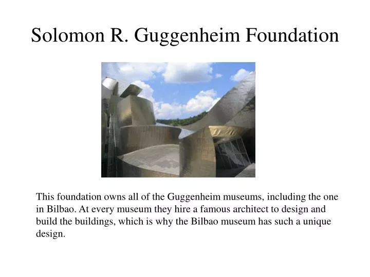 solomon r guggenheim foundation