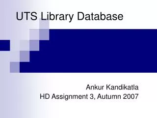 UTS Library Database