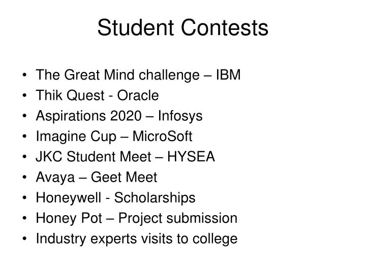 student contests