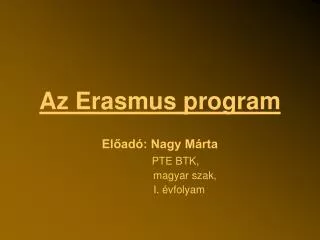 az erasmus program