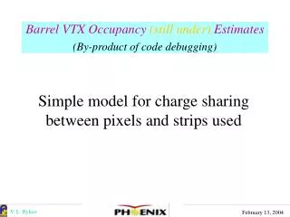 Barrel VTX Occupancy (still under) Estimates (By-product of code debugging)