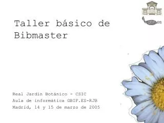 taller b sico de bibmaster