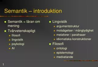 semantik introduktion