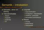 Semantik – introduktion - slide 1