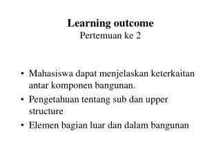 learning outcome pertemuan ke 2