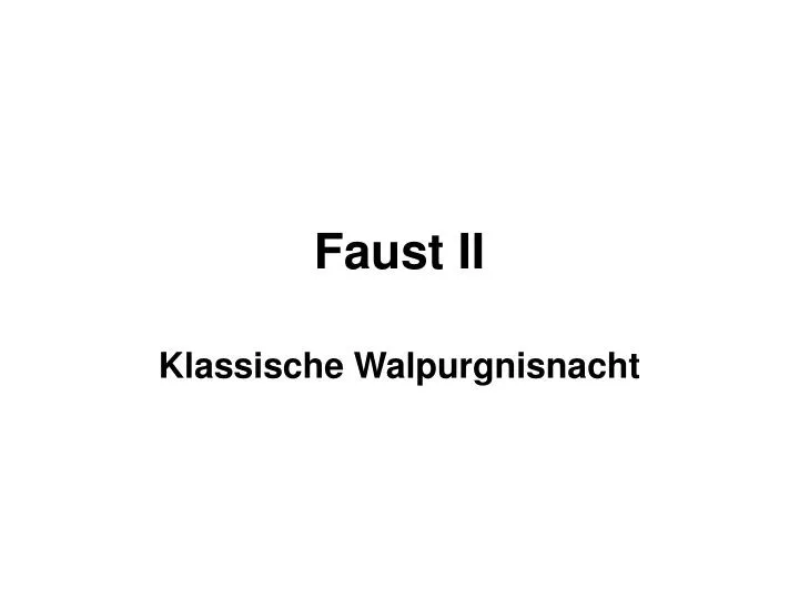 faust ii