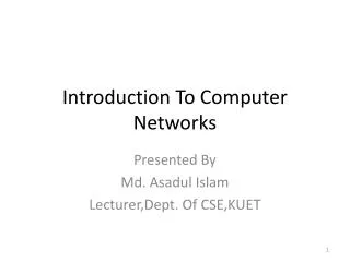 introduction to computer networks