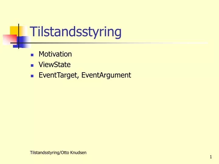 tilstandsstyring