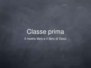 classe prima