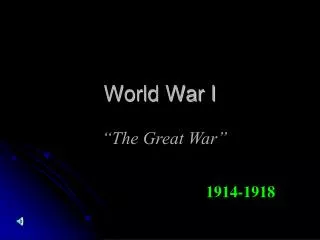 World War I