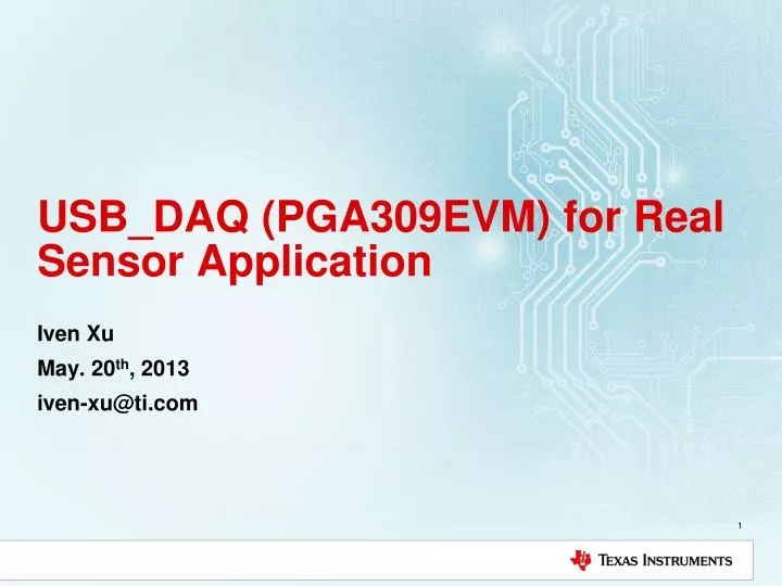 usb daq pga309evm for real sensor application