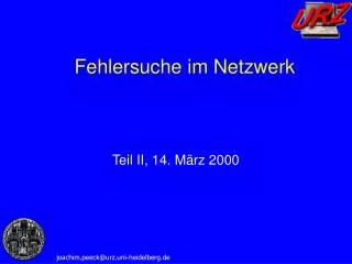 fehlersuche im netzwerk