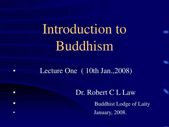introduction to buddhism