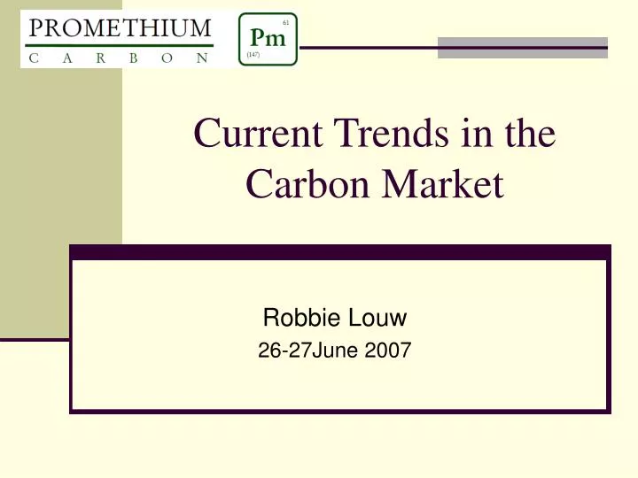 current trends in the carbon market