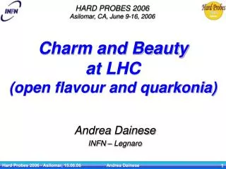 Charm and Beauty at LHC (open flavour and quarkonia)