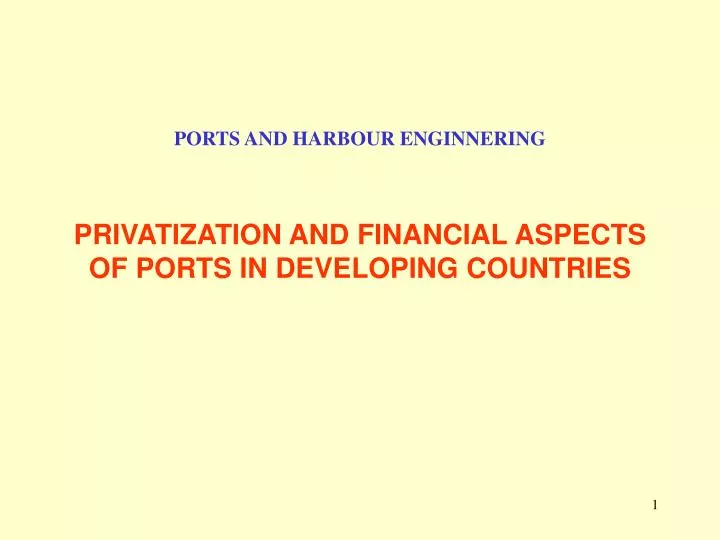 ports and harbour enginnering