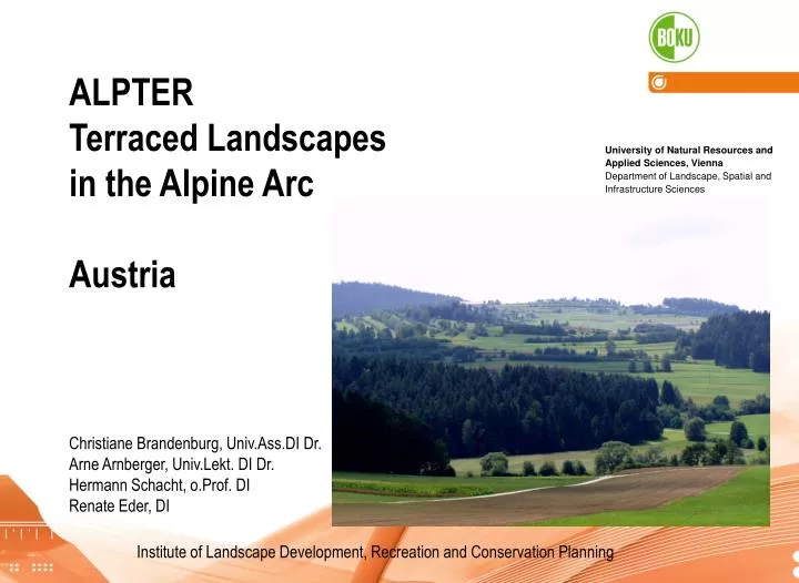 alpter terraced landscapes in the a lpine a rc austria