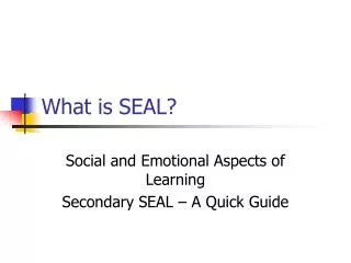 What is SEAL?