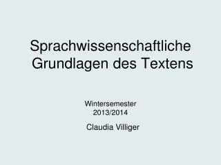 sprachwissenschaftliche grundlagen des textens