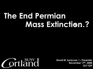The End Permian