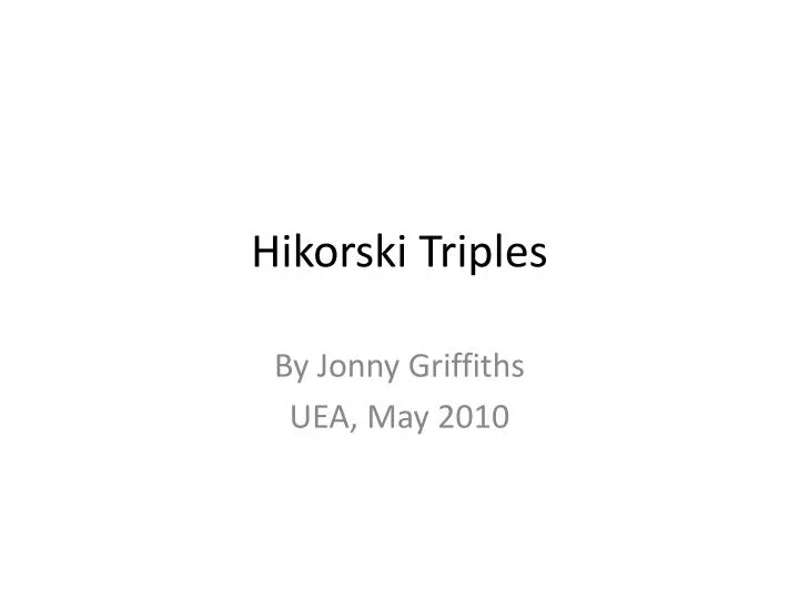 hikorski triples
