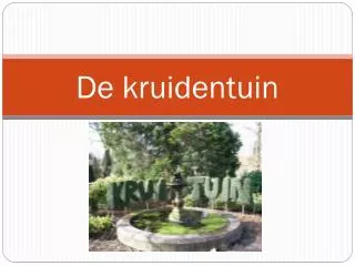 de kruidentuin