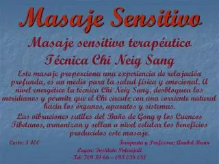 masaje sensitivo