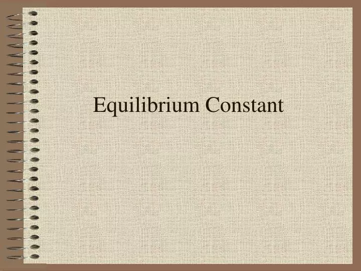 equilibrium constant