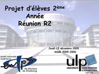 projet d l ves 2 me ann e r union r2