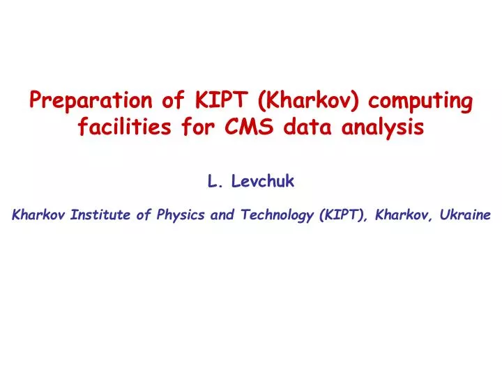preparation of kipt kharkov computing facilities for cms data analysis
